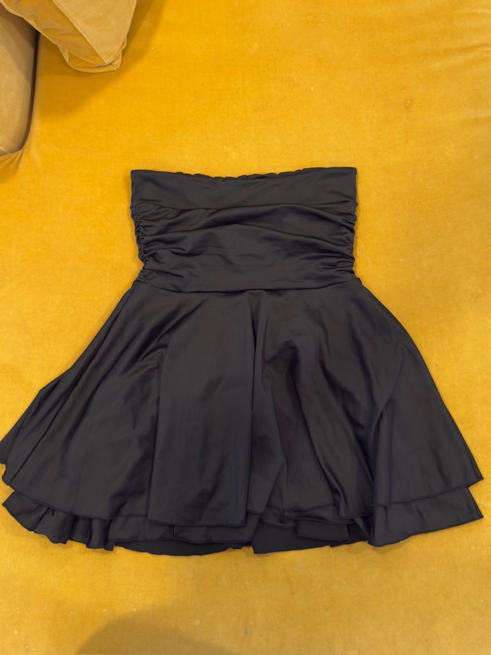 Women’s Strapless Black Mini Dress, short party dress - Picture 4 of 5